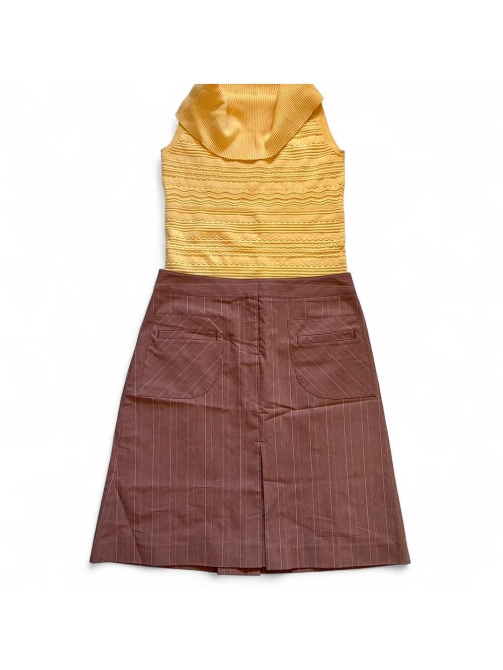Vintage Lily Pulitzer brown pinstripe skirt